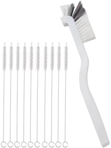 Wagoodter 11 Stück Reinigungsbürste Set, Küchenreinigungsbürsten, Enthalten Strohhalm-Bürste, Spaltenreinigungsbürste für Reinigung von Teekannen, Kaffeevollautomat, Strohhalmen (A)