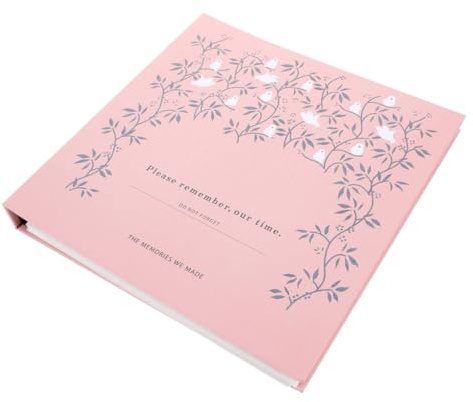 TEHAUX Album per Piante Essiccate 25 Pagine Removibili in Carta Rosa, Raccoglitore Pratico per Foglie e Fiori Pressati per Conservazione Decorativa