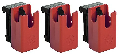 Ghost Kit 3 Porta Caricatori per Tiro Dinamico Sportivo | 3 x PortaCaricatore Universale 360° Hybrid in ABS con Clip Rotativa | per Caricatori Bifilari ad Alta Capacità | Tiratori Destri o Mancini