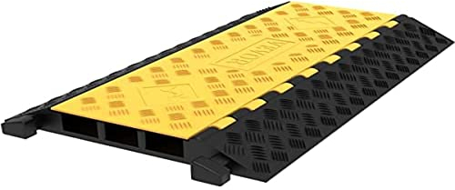 Happybuy 20T Pasacables de Suelo Pasacables de Suelo para Cable de 3 Canales 900 * 580 * 75MM Protector de Cable Cubierta Protectora Cable Cover (20T)