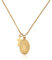 GD GOOD.designs Maria Kette in Gold für Damen - Wasserfest - Madonna Halskette mit kleinem Kreuz Anhänger aus Edelstahl I Größenverstellbar 40+5cm