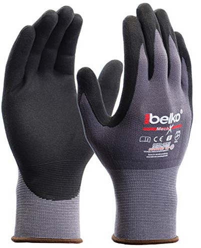 BELKO 6 Paar MechX Arbeitshandschuhe Schutzhandschuhe Montagehandschuhe Griphandschuhe Gartenhandschuhe Feinarbeiten EN388 - Größe: 11 (XXL)