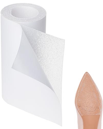 BENECREAT 2mx12cm PEVA Sohlenschutz Für Schuhe, Rutschfester Sohlenschutz Schuhgriff Kristallklarer Schutz Für Damenschuhe Mit Hohen Absätzen Und Roter Sohle