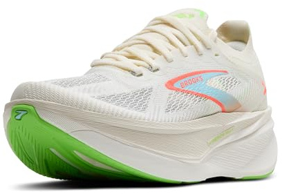 Brooks Men's Hyperion Max 3 Neutral Running Shoe - Coconut/Green Gecko/Pink Clay - 12 Medium