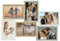 Tinkeps Cadre photo en collage, couleurs mixtes, 6 cadres pour photos de 10x15 cm, sans montage nécessaire, peut être suspendu verticalement ou horizontalement au mur