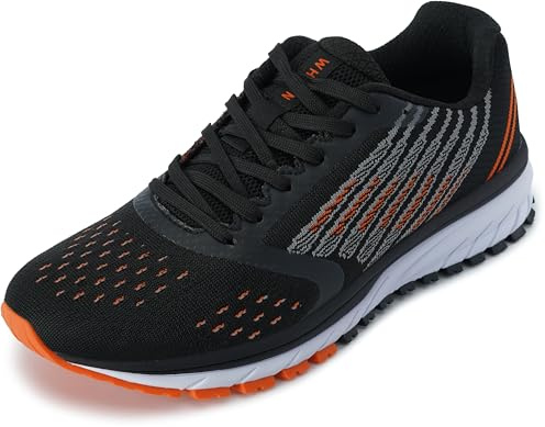 WHITIN Chaussures de Course pour Homme Chaussures de Sport pour Homme de Sport pour L'Été de Jogging Chaussures de Marche Chaussures de Fitness Noir Orange 42