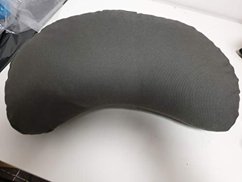 Tvamm Lifestyle Zafu - Cojín de meditación (42 x 20 x 12 cm), color gris