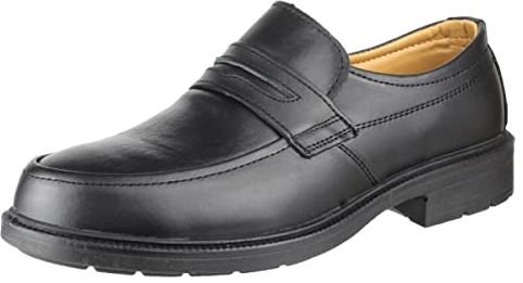 Amblers Safety FS46 Mocc Toe S1P SRC Safety Slip On Shoe Black