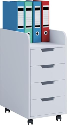 VCM Rollcontainer, Beistellcontainer mit Schubladen, Maße ca. H. 74 x B. 40 x T. 50 cm, Bürocontainer – Konal Maxi
