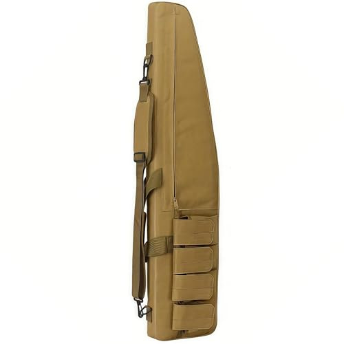 Gexgune 100cm Military War Game Tactical Gun Bag Durable Anti-Slip Water Resistant Hunting Equipment Air Gun Rifle Protective Bag Case (Tan)