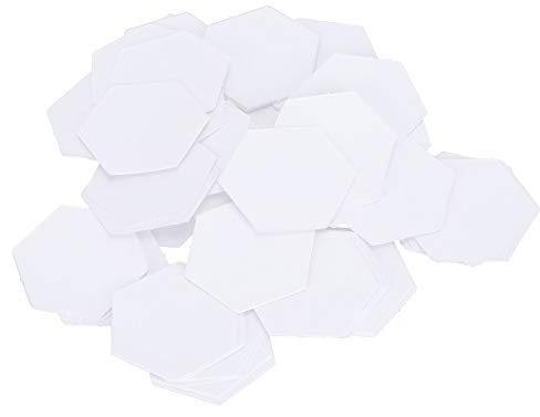 100 Pièces Modèle de Piquage de Papier de Forme Hexagonale Modèles de Piquage de Papier Polygone pour Patchwork Couture Artisanat Bricolage Outil de Couture(16mm)