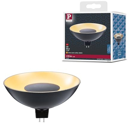 Paulmann 28804 LED-lampa Reflektor 440 lm 4,9 W Gyllene sken Svart, Guld Ljuskälla Belysningssystem 1900 K GU5,3