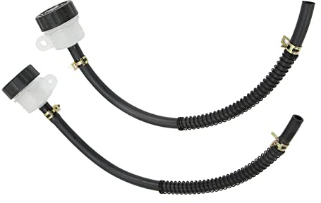Coppa Olio Serbatoio Pompa Freno, Akozon 2 Pezzi Addominali Serbatoio del Freno Anteriore del Motociclo Serbatoio Dell'olio del Fluido del Cilindro Principale Con Gomma Tubo Per ATV Dirt Pit Bike