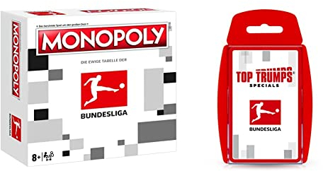 Monopoly - Bundesliga Edition - Bundesliga Fanartikel - Alter 8+ - Deutsch & TOP Trumps - Bundesliga Edition - Bundesliga-Kartenspiel - Alter 6+ - Deutsch