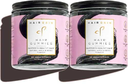 Hair Gain Hair Growth Vitamins for Women - Biotin, Collagen, Selenium & Zinc Gummies for Fuller, Thicker Hair | Vegan, Halal Formula | Promotes Healthier Hair, Reduces Shedding - 60 Days Supply (2)
