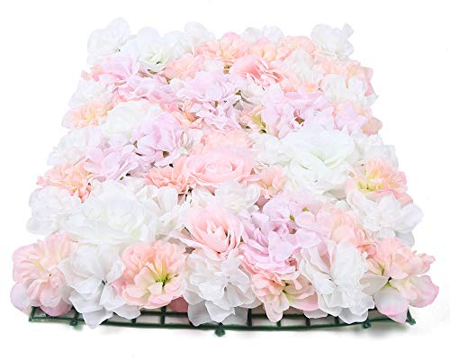 C-Juzarl blommor väggpaneler 20 stycken konstgjorda blomväggar rosenvägg gör-det-själv bröllop gata bakgrund gör-det-själv blomma vägg bröllop konstgjorda blommor dekoration 40 x 60 cm