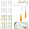 20 Stück Mmalerrolle Klein 10cm, Lackrolle Fein, Farbroller Wandfarbe, Mini Lackierwalze Set, mit Farbroller Bügel, für Familienzimmer Wand Architekturdekoration und Malerbedarf
