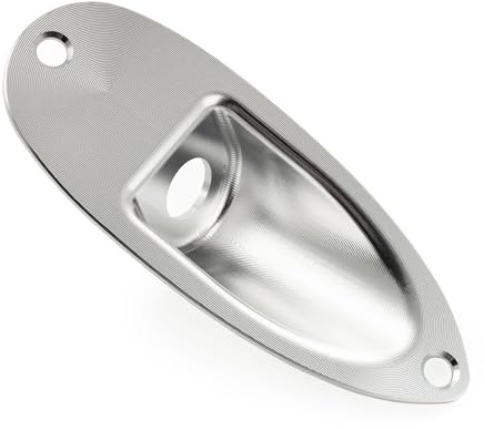 Musiclily Ultra Colorful Series Aluminium Boat Jack Socket Plate 3/8 Silver