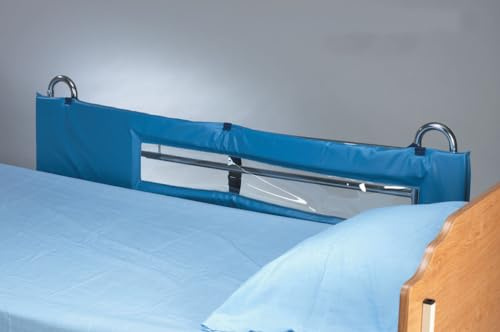 Skil-Care Thru-View Vinyl Bed Rail Pads, 72 L - Large Window, Increased Visibility & Safety, Wipe-Clean, Pair, 401047