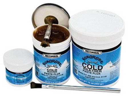 RectorSeal 14730 Nokorode Tan/Gold To Black Lead-Free Cold Weather Paste Flux, 16 oz Jar