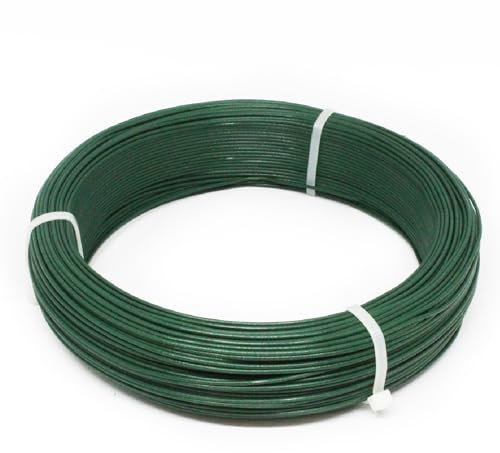Linxor France ® Fil d'attache en Acier galvanisé plastifié pour Grillage ou Autre - 100 m x 1.5mm Ø - Vert - Norme CE