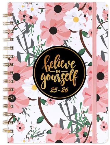 2026-2027 Planner - Weekly & Monthly Planner 2026-2027 with Tabs, 6.4 x 8.5, Jul 2026 - Jun 2027, Hardcover, Strong Binding, Thick Paper, Back Pocket, Elastic Closure, Inspirational Quotes