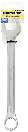 WOLFPACK LINEA PROFESIONAL Llave Combinada Plus 28x28 Acero Cromo Vanadio DIN 3113. Llave Doble Boca, Llave Fija, Llave Estrella