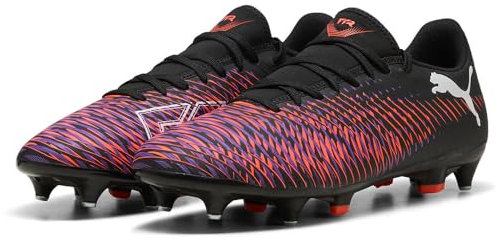 PUMA Unisex Future 8 Play MXSG Fussballschuh, Black White-Glowing RED, 43 EU