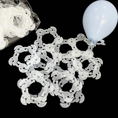 Ballons Clip WISIRENT, 100 Pièces Supports de ballons en Forme de Fleur Clips pour Arche de Ballons, Clips de Ballon pour La Décoration d'Un Anniversaire, d'Un Mariage Ou d'Une Fête