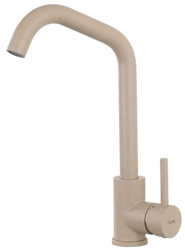 Tondiy Rubinetto da Cucina Avena in Acciaio Inox, Miscelatore Monocomando per Lavello con Beccuccio Girevole a 360°, Rubinetti Acqua Fredda e Calda, Aeratore Rimovibile