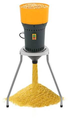 Macinino elettrico per cereali con 5 setacci, macinino per cereali secchi, 19000 giri/min, 300 kg/h, macina per cereali, mais, cereali, farina, mangimi, 25 l