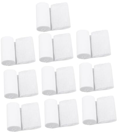 BEBEMOKO 10pcs First Aid Gauze Rolls 8x600cm Conforming Compression Bandage Wraps Disposable Medical Training Emergency Wound Care for Hospital Clinic Use