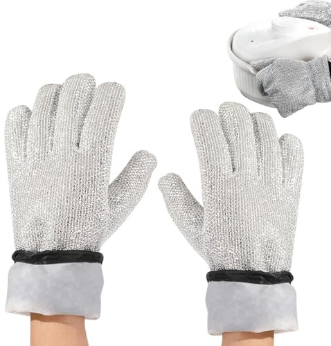 Zestivra Guantes De Limpieza De Alambre - Guantes Reutilizables Para Lavar Platos Con Fregador Incorporado | Perfecto Para Cocinas Domésticas, Suciedad Gruesa Y Sartenes.