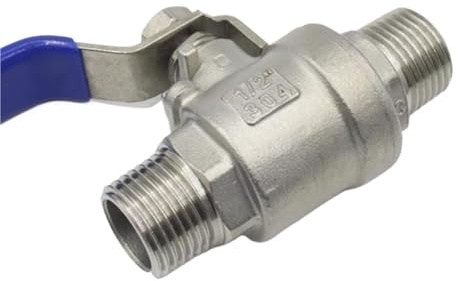 Ryettisk Vanne à Bille 2 Voies en Acier Inoxydable 304 (1/2 (3/4))