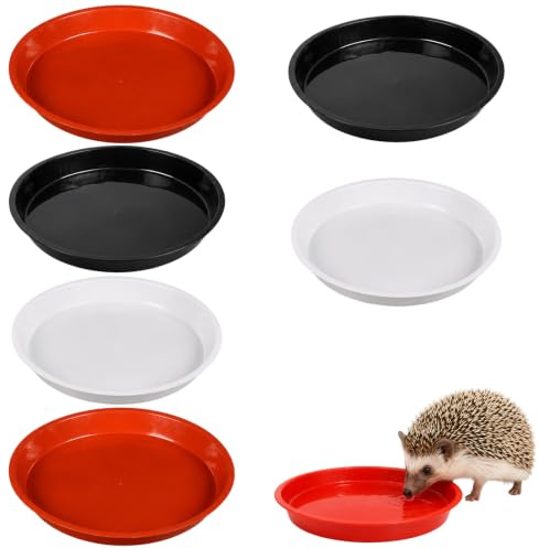 6PCS Hedgehog Bowl, Hedgehog Feeding Bowl, Shallow for Garden or Cage, Easy Access Low-Profile Design for Small Animal Food and Fresh Water