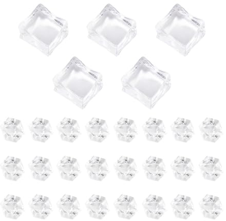 iplusmile Faux Glaçons en Acrylique Transparent Réutilisables, Cubes et Glace Pilée pour Décoration de Mariage et Présentation Culinaire