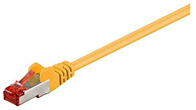 CAT 6 Câble de Liaison, S/FTP (PiMF), Jaune, 0.25m Longueur
