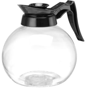 HENDI Jarra de café, universal, transparente, 1,8L, servidor, recipiente de vidrio para cafeteras de goteo, de filtro, para filtrar y servir café, con tapa y asa de polipropileno, ⌀185x(H)170mm