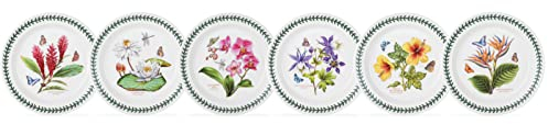 Portmeirion Home & Gifts 520172 - Juego de platos de ensalada de jardín botánico exótico con 6 Moti surtidos