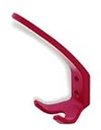 SIRO Kleiderhaken Kiel, Schlicht, Kunststoff rubinrot, 150 mm x 96 mm x 56 mm, LA 20 mm, 0416/K31
