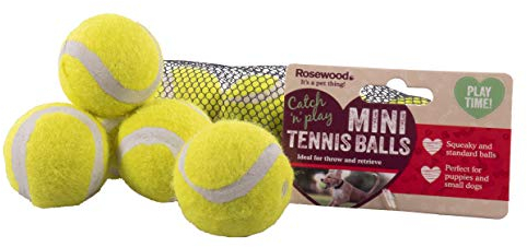 Rosewood Mini-Tennisbälle für Hunde, 5 Stück