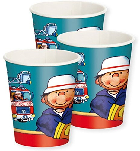 Lutz Mauder 11187 Party-Becher Feuerwehr, 8-TLG.