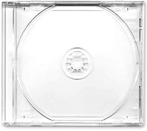 Four Square Media 25 X CD DVD Jewel 10.4mm Cases for 1 Disc with Clear Tray - Pack of 25