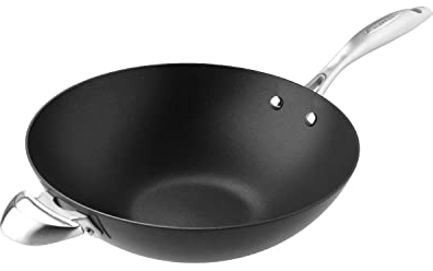 Scanpan 68303200 Wok mit Rost und Stäbchen - Pro IQ, 32 cm