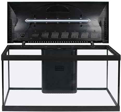 Amtra Basic 40 LED, Acquario completo di 25 litri, illuminazione LED 8500 5W, incluso filtro Filtering Box 50, 42x23x33 cm, nero