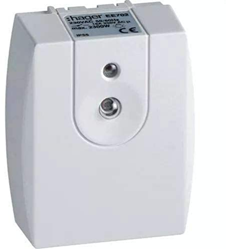 Hager Interruptor crepuscular de pared con célula integrada, 1 conmutado, 16A