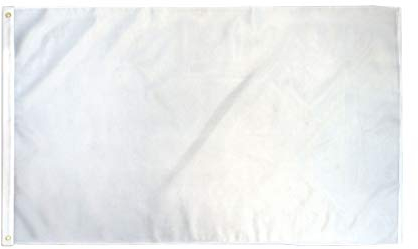 AZ FLAG - Drapeau Commissaire de course Blanc - 90x60 cm - Drapeau Véhicule Lent 100% Polyester Avec Oeillets Métalliques Intégrés - Pavillon 50 g