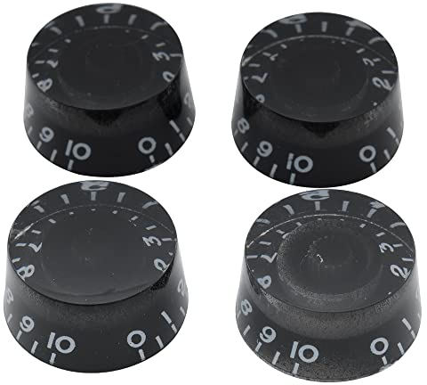 Musiclily Metrisch Gitarre Knöpfe Potiknöpfe Speed Knobs Volume Tone Potikopf für Epiphone Les Paul SG Import E-Gitarre,Weiß (4 Stück)