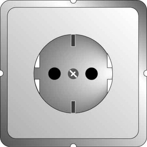 Elso Steckdoseneinsatz Steckklemme Scala, alu, 2050019