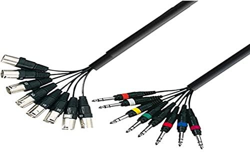Adam Hall 3 Star Series 3 m 8 x XLR-Kabel männlich auf 8 x 6,3-mm-Klinkenstecker